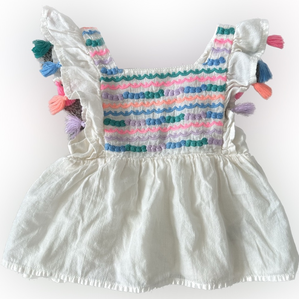 Cat & Jack baby girls tassel top